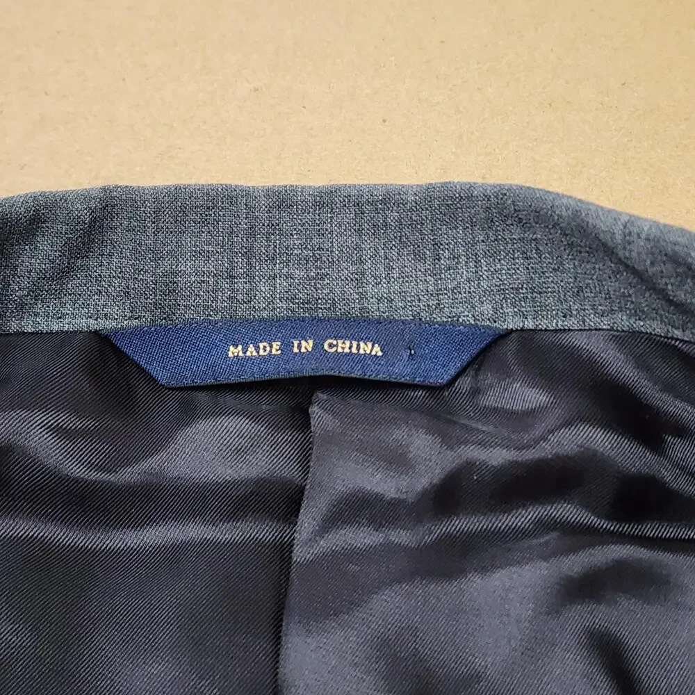 Brooks Brothers Suit Mens 42L 36x30 Gray Wool Blend Madison BrooksCool 2 Piece